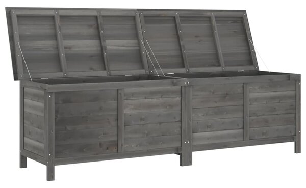 Zahradní úložný box antracitový 198,5x50x56,5 cm masivní jedle