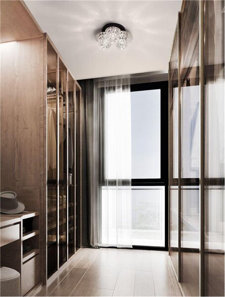 Nova Luce Stropní svítidlo LAWAN, 36cm, E14 3x5W Barva: Chrom