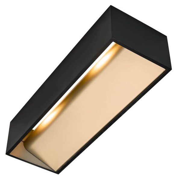 SLV 1002928 Logs IN L, nástěnné svítidlo se svícením nahoru/dolů, 19W LED 2000-3000K, černozlatá, šířka 30cm