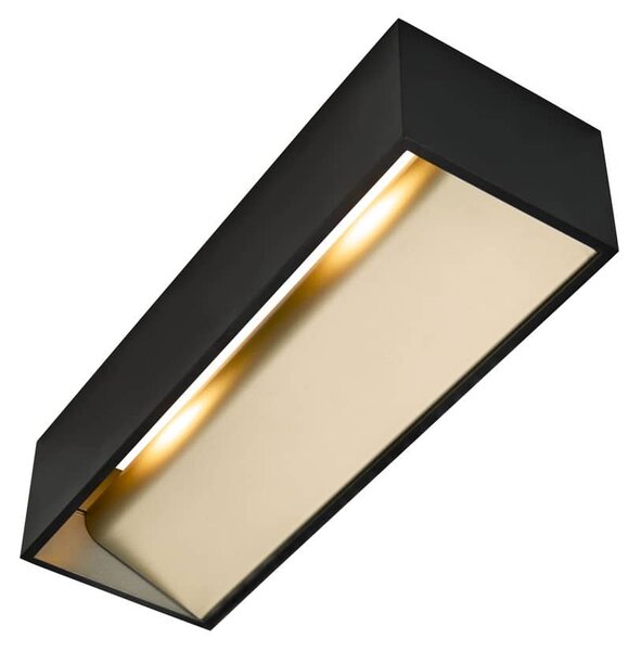 SLV 1002928 Logs IN L, nástěnné svítidlo se svícením nahoru/dolů, 19W LED 2000-3000K, černozlatá, šířka 30cm