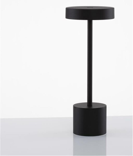 NOVA LUCE venkovní stolní lampa FUMO černý hliník a akryl LED 2W 3000K 3000K 220-240V 163st. IP54 vypínač na těle / USB kabel 9002864