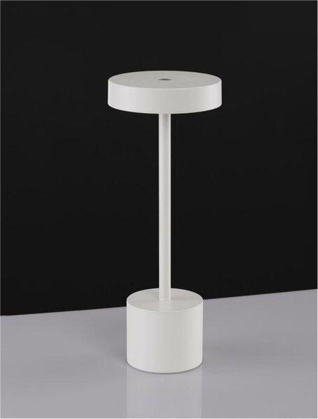 NOVA LUCE venkovní stolní lampa FUMO bílý hliník a akryl LED 2W 3000K 220-240V 163st. IP54 vypínač na těle / USB kabel 9002863