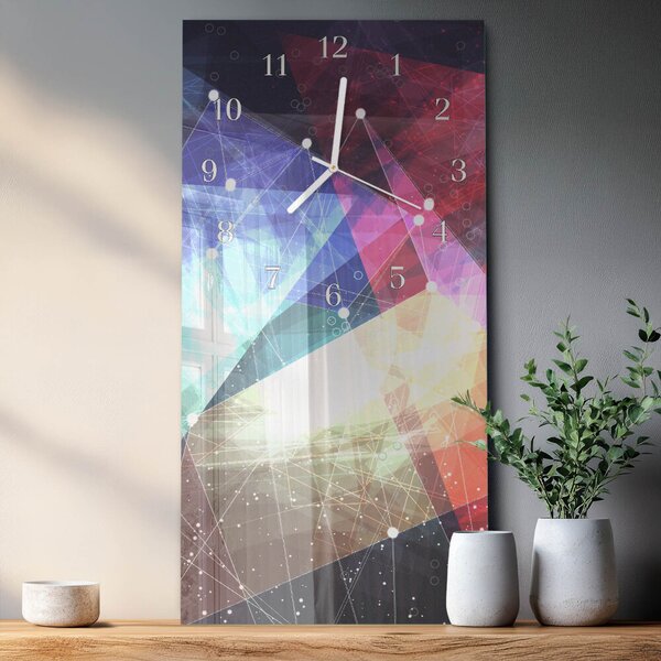 Skleněné hodiny vertikální Vzor zsppb-30x60-00090601