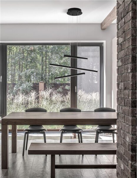 Nova Luce Závěsné svítidlo LIOR černý hliník a akryl LED 40W 3000K