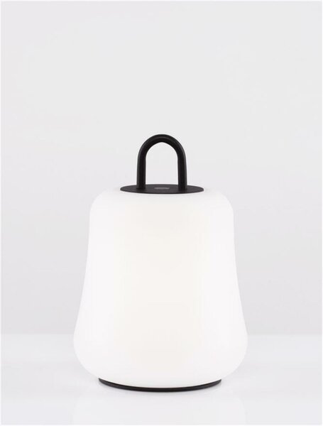 NOVA LUCE venkovní stolní lampa JIGRA černý hliník a akryl LED 2W 3000K 3,7V 339st. IP54 vypínač na těle / USB kabel 9002877
