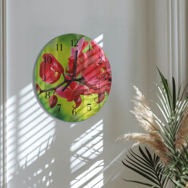 Skleněné nástěnné hodiny Orchidej zsoc-fi30-00178795