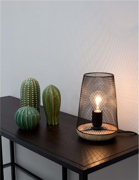 Nova Luce Stolní lampa MARCO, přírodní Dřevo E27 1x12W Barva: Bílá