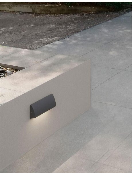 Nova Luce Venkovní nástěnné svítidlo LIV, LED 3.5W 3000K, 120st. IP54