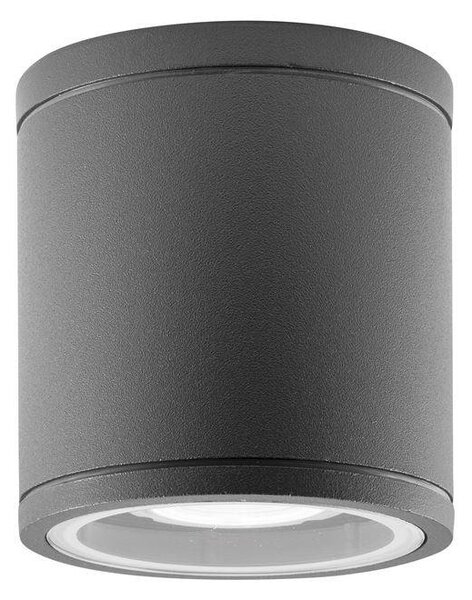 NV 9020061 Venkovní stropní svítidlo CERISE tmavě šedý hliník a skleněný difuzor GU10 1x7W IP54 220-240V bez žárovky - NOVA LUCE