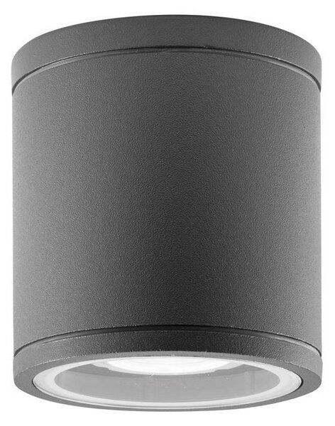 Nova Luce Venkovní stropní svítidlo CERISE tmavě šedý hliník a skleněný difuzor GU10 1x7W IP54 Barva: Bílá