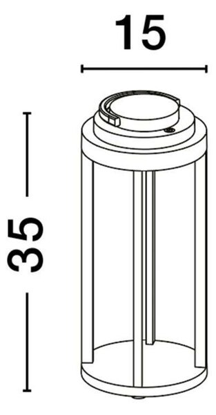 NOVA LUCE venkovní stolní lampa MOCHA antracitový hliník a čiré sklo LED 2W 3000K 5V DC 96st. IP54 9492700