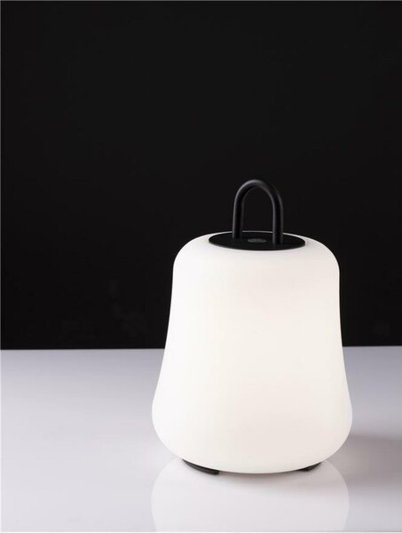 NOVA LUCE venkovní stolní lampa JIGRA černý hliník a akryl LED 2W 3000K 3,7V 339st. IP54 vypínač na těle / USB kabel 9002877
