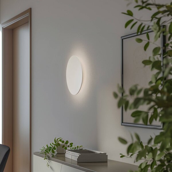 Argon LED nástěnné světlo Orios Plus, písková barva, kov, Ø 30 cm, Krémová / jantar, Obývací pokoj / jídelna, kov, Moderní