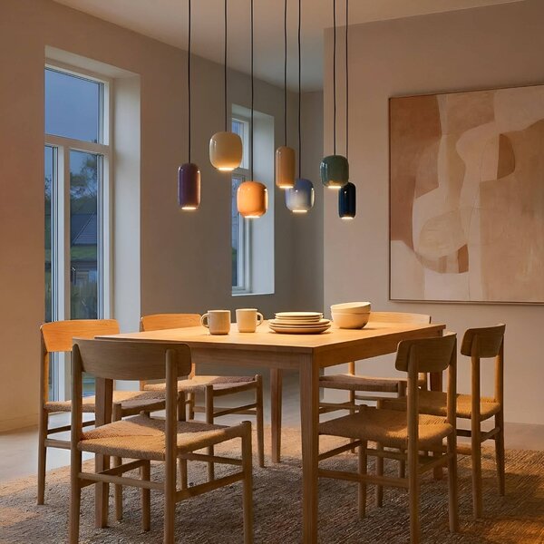 Lucande Závěsné svítidlo Narion, 7 světel, barevné, kov, GU10, stmívatelný, Vícebarevná, Obývací pokoj / jídelna, kov, Design