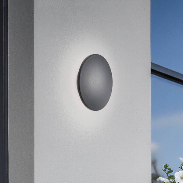 Nowodvorski Lighting LED nástěnné světlo Aria M, černé, hliník, Ø 18 cm, Černá, Hliník