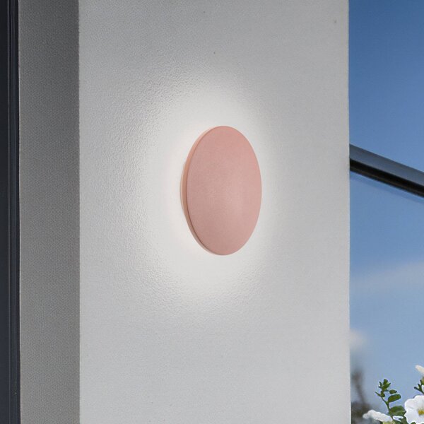 Nowodvorski Lighting LED nástěnné světlo Aria M, cihlově červené, hliník, Ø 18 cm, Červená, Hliník