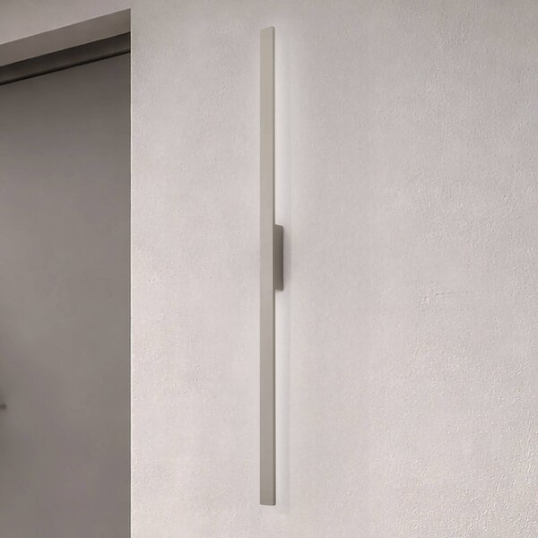 Nowodvorski Lighting LED nástěnné světlo Demi L, pískové, hliník, výška 144 cm, IP54, Krémová / jantar, Hliník