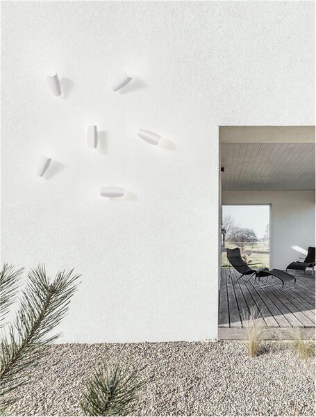 Nova Luce Venkovní nástěnné svítidlo ARABELLA bílá hliník a čiré sklo LED 6W 3000K 135mA 50st. IP54