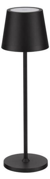 NOVA LUCE venkovní stolní lampa SEINA černý hliník a akryl LED 2W 2700K 5V DC IP54 vypínač na těle nabíjecí s PG základnou nebo bílým USB C kabelem 9223406