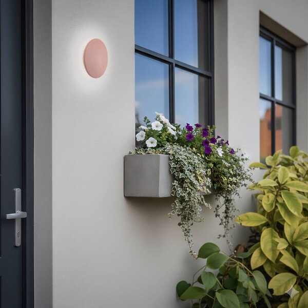 Nowodvorski Lighting LED nástěnné světlo Aria M, cihlově červené, hliník, Ø 18 cm, Červená, Hliník