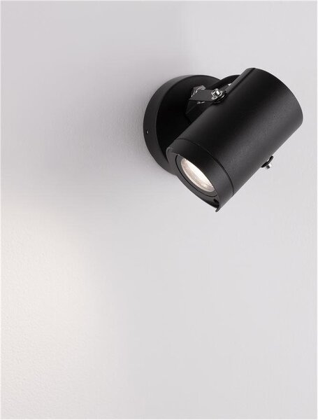 Nova Luce Venkovní reflektor KIMIKO černý hliník a čiré sklo GU10 1x10W IP54