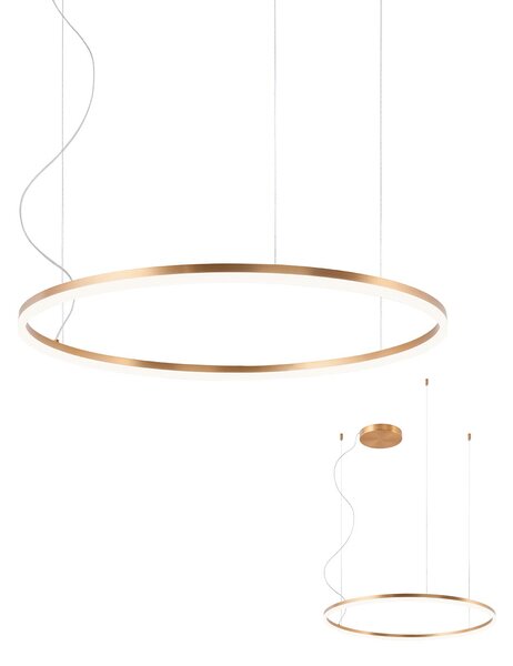 Redo 01-1713-DALI Orbit direct, závěsné kruhové svítidlo, 60W LED 2700/3000K DALI, bronz, prům. 80cm