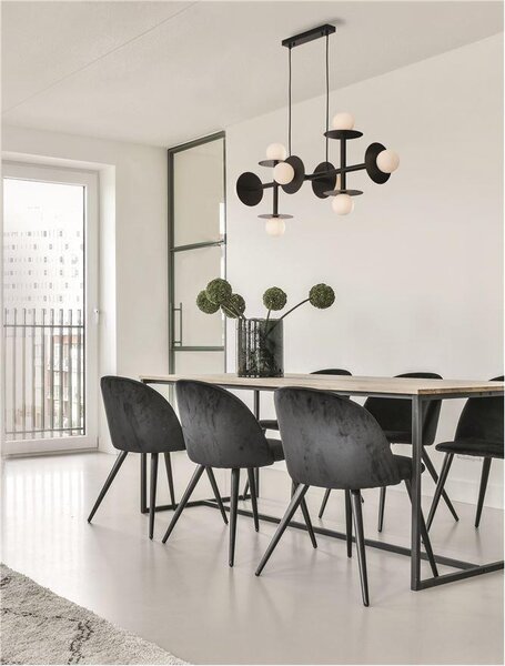 Nova Luce Závěsné svítidlo PIELO, 109cm, opálové sklo G9 8x5W Barva: Zlatá