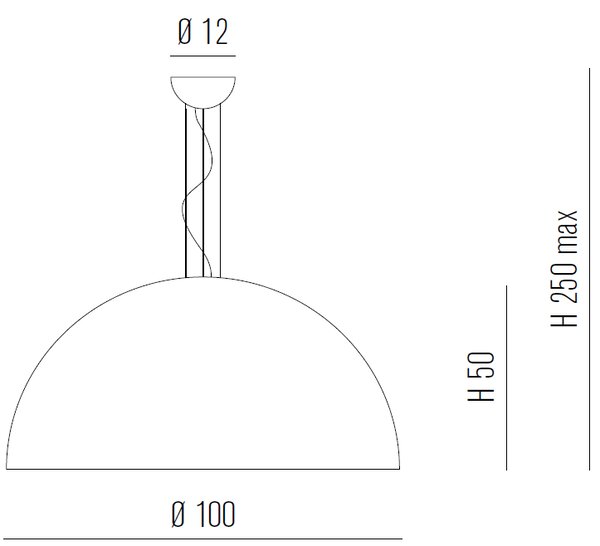Metal lux 271.090.03 Chiara, závěsné svítidlo 3xE27, černá, průměr 100cm