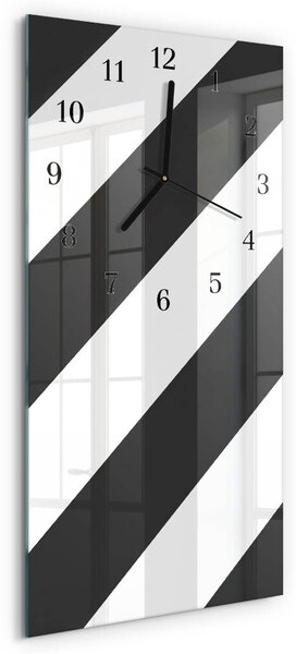 Skleněné hodiny vertikální Pruhy zsppc-30x60-00177380