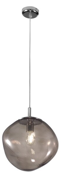 Metal lux 274.525.18 Saxa, závěsé svítidlo z kouřového skla, 1xE27, průměr 25cm