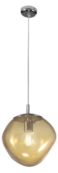 Metal lux 274.525.06 Saxa, závěsé svítidlo z ambrového skla, 1xE27, průměr 25cm