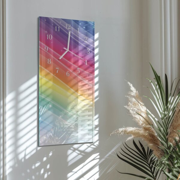 Skleněné hodiny vertikální Duha zsppb-30x60-00090177