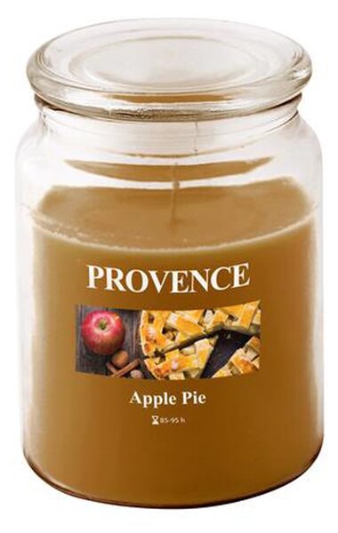 Provence Vonná svíčka ve skle 95 hodin jablečný závin