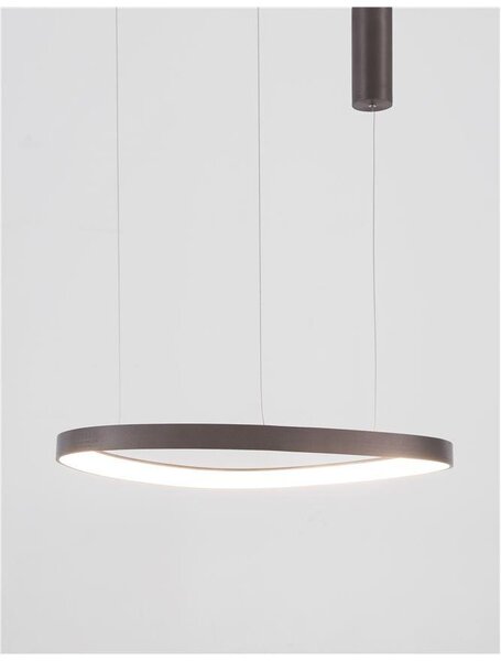 Nova Luce Závěsné LED svítidlo ESTEVA, 48W 3000K stmívatelné Barva: Hnědá