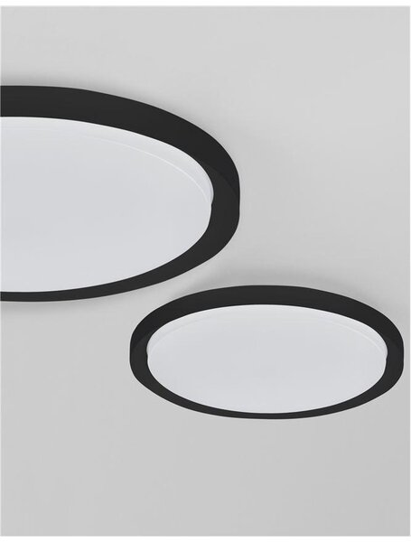 Nova Luce Stropní LED svítidlo TROY, 40W 3000K stmívatelné Barva: Černá