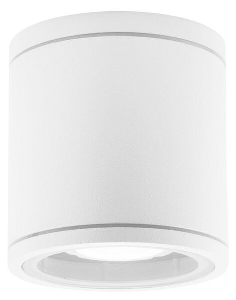 NOVA LUCE venkovní stropní svítidlo CERISE bílý litý hliník a skleněný difuzor GU10 1x7W IP54 220-240V bez žárovky 9040061