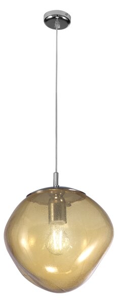 Metal lux 274.535.06 Saxa, závěsé svítidlo z ambrového skla, 1xE27, průměr 35cm