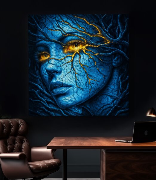 Obraz na plátně - Strom života Corren, vášnivý pohled FeelHappy.cz Velikost obrazu (šířka x výška): 40 x 40 cm