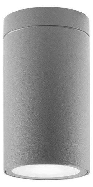 NOVA LUCE venkovní stropní svítidlo CERISE tmavě šedý hliník a skleněný difuzor GU10 1x7W IP54 220-240V bez žárovky 9020021