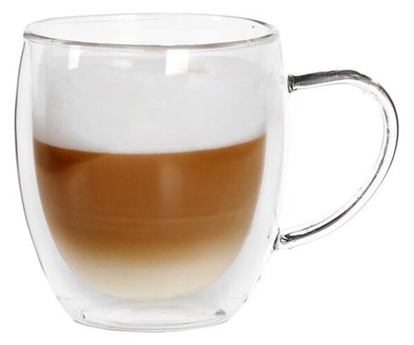 Toro Skleněný hrnek Latte Macchiato dvojité borosilikátové sklo 400ml