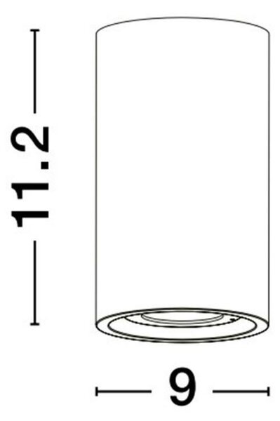 NOVA LUCE venkovní stropní svítidlo EMILE šedý beton skleněný difuzor LED 5W 3000K 120-230V IP65 9540210
