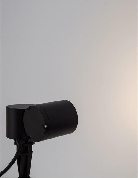 NOVA LUCE venkovní svítidlo s bodcem FOCUS černý hliník skleněný difuzor GU10 1x7W 100-240V IP54 bez žárovky 9279111