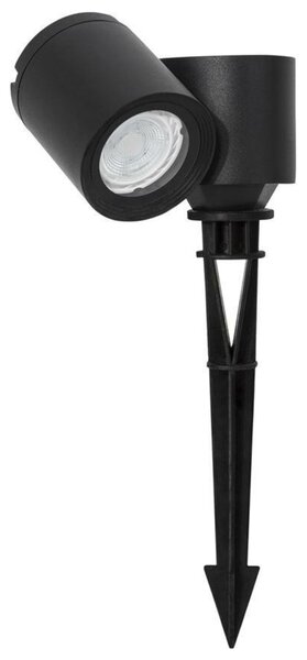 NOVA LUCE venkovní svítidlo s bodcem FOCUS černý hliník skleněný difuzor GU10 1x7W 100-240V IP54 bez žárovky 9279111