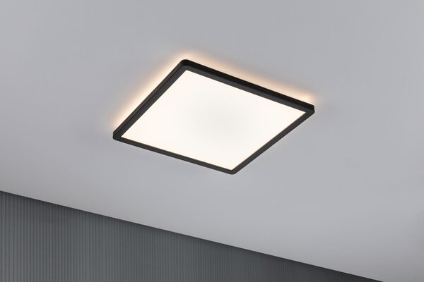 Paulmann 71001 Atria Shine, černé stropní LED svítidlo s korónou, 16W LED 3000K, 29x29cm