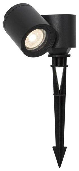 NOVA LUCE venkovní svítidlo s bodcem FOCUS černý hliník skleněný difuzor GU10 1x7W 100-240V IP54 bez žárovky 9279111