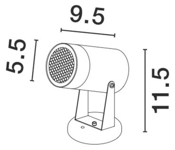 NOVA LUCE venkovní svítidlo s bodcem DESTRY černý hliník a čiré sklo plástvový difuzor proti oslnění GU10 1x10W 220-240V bez žárovky IP54 9136184