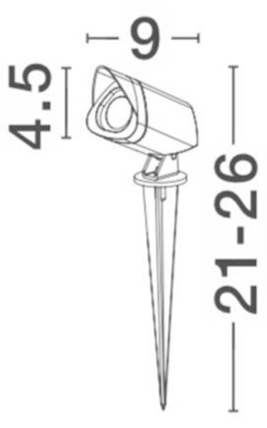 NOVA LUCE venkovní svítidlo s bodcem INSIDE černý hliník a sklo LED 3W 3000K 220-240V 24st. IP65 9010001