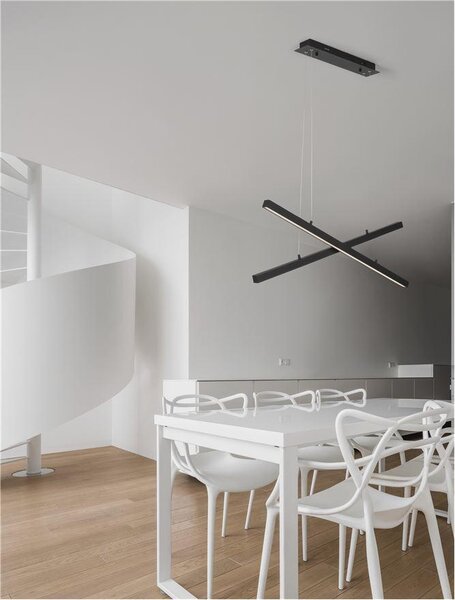 Nova Luce Závěsné LED svítidlo X-LINE, 40W 3000K stmívatelné Barva: Černá