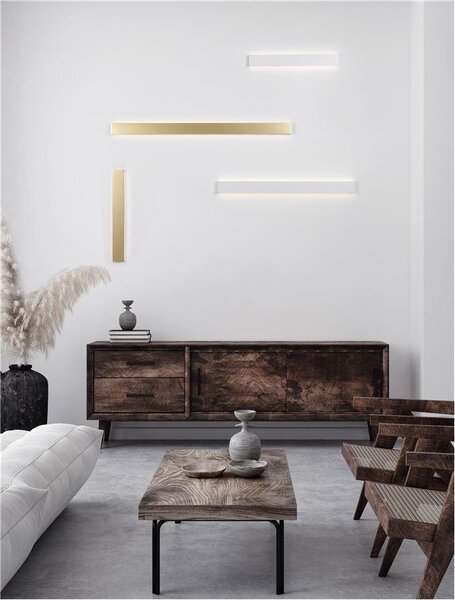Nova Luce Nástěnné LED svítidlo SELINE, 20W 3000K IP44 Barva: Zlatá