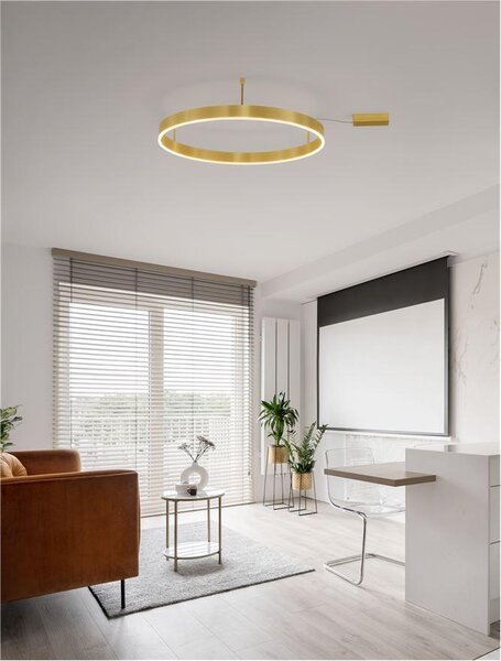 Nova Luce Stropní LED svítidlo MOTIF, ø 80cm, 48W 3000K stmívatelné Barva: Mosaz